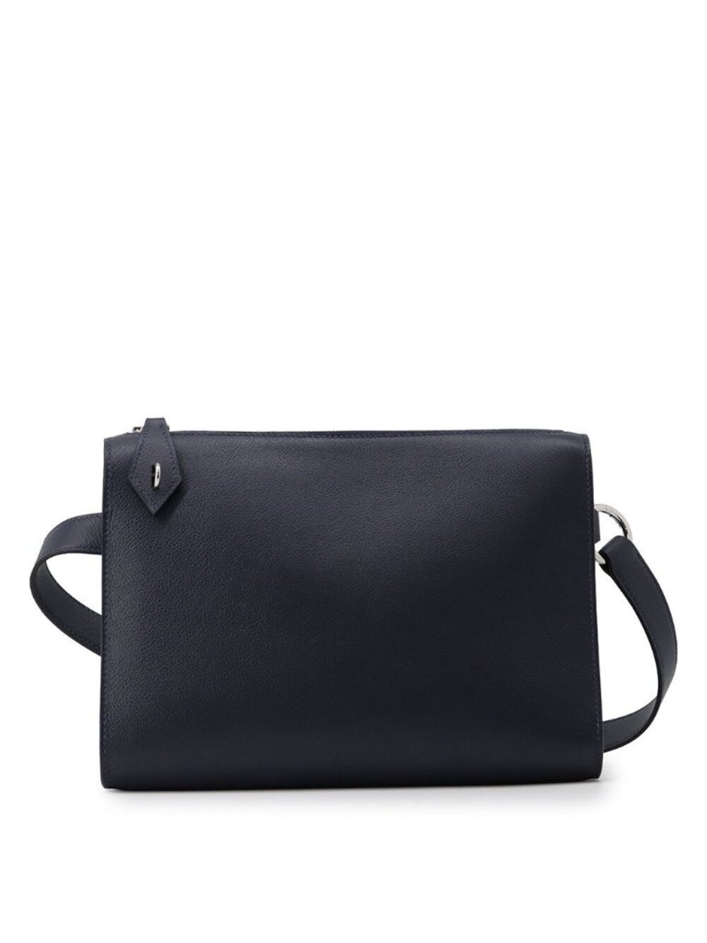 Hermes Shoulder Bag Bolitle Blue Navy Silver Bague Rain Clutch